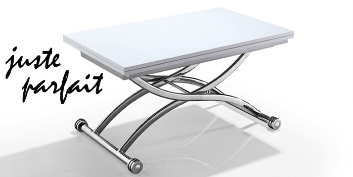 Table basse relevable et extensible