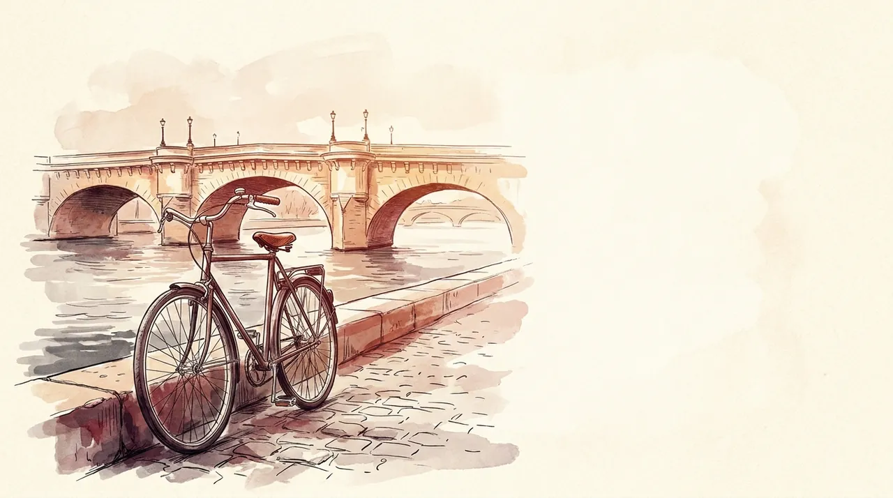 Illustration d'un vélo le long de la Seine